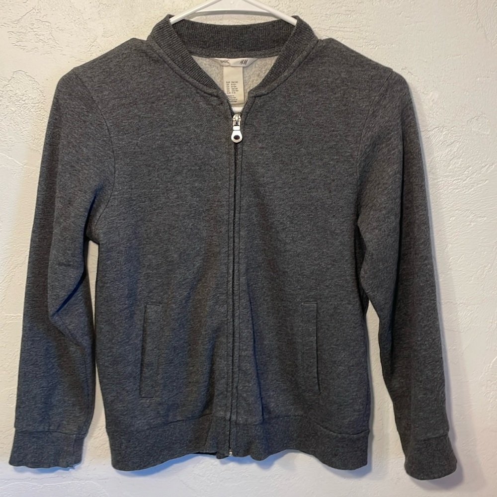 H&M Basic Grey Zipper Sweater